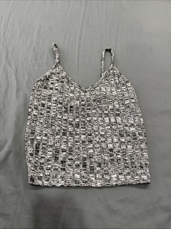 Revamped Tops - Revamped Black & White Textured Knit Cami